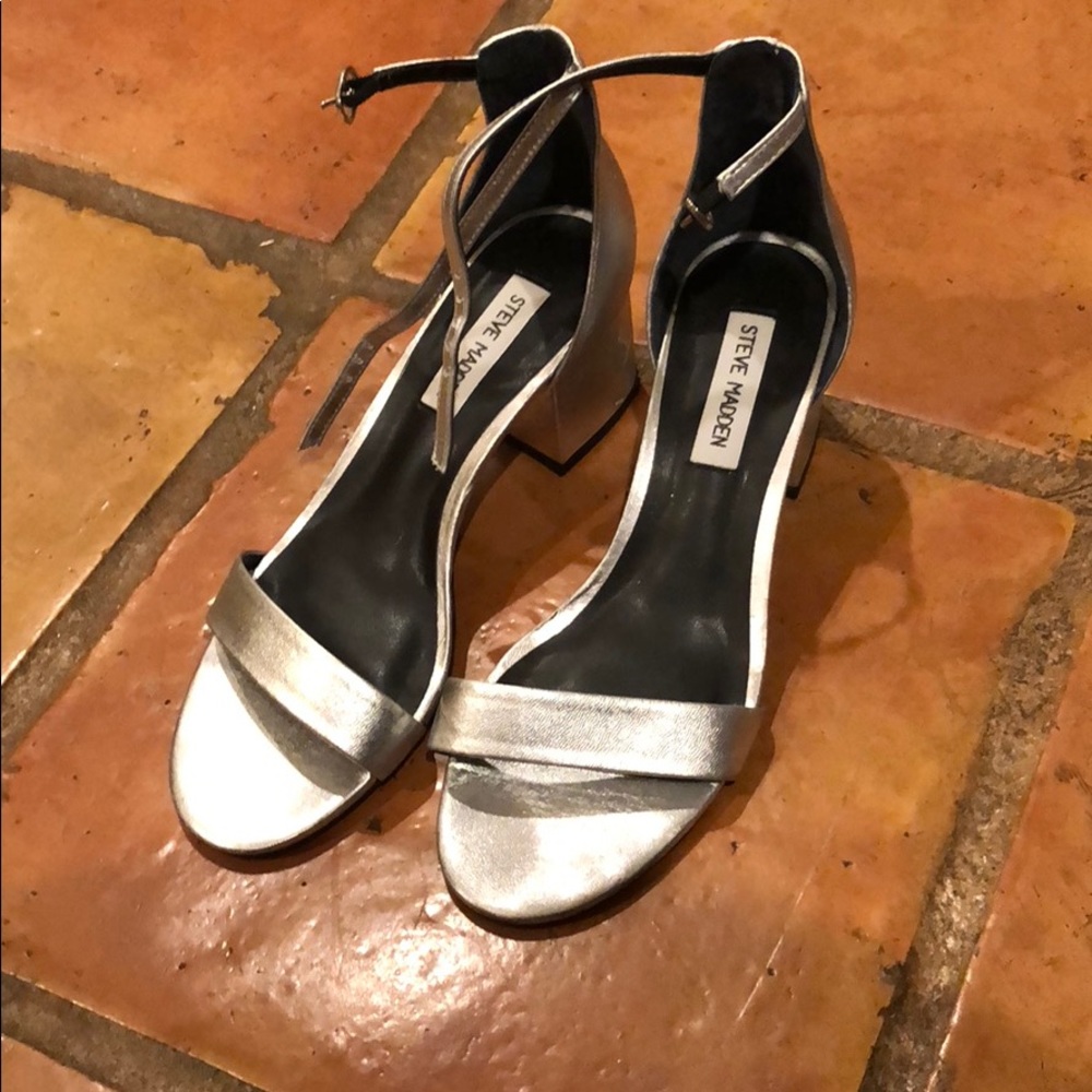 Silver Steve Madden heels